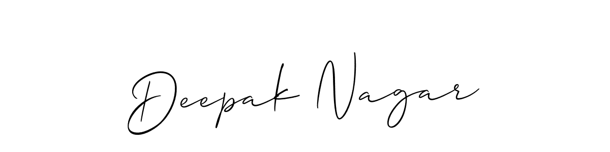 Also You can easily find your signature by using the search form. We will create Deepak Nagar name handwritten signature images for you free of cost using Allison_Script sign style. Deepak Nagar signature style 2 images and pictures png