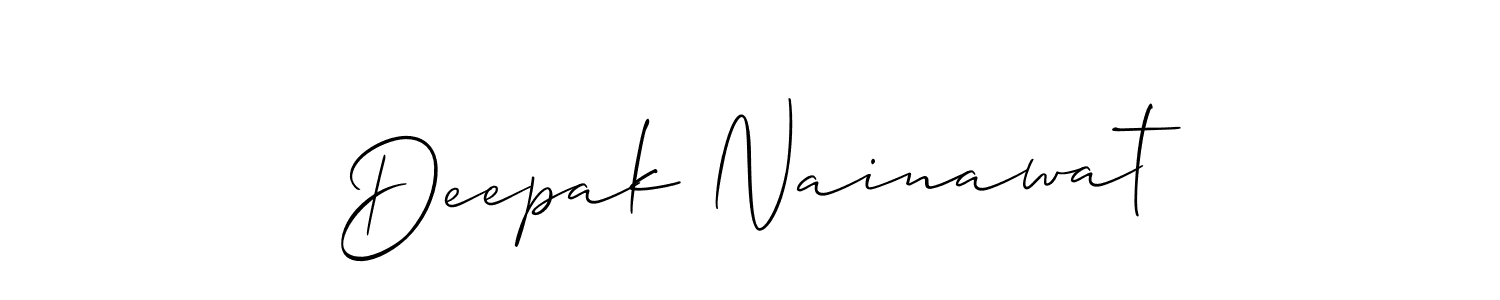 Create a beautiful signature design for name Deepak Nainawat. With this signature (Allison_Script) fonts, you can make a handwritten signature for free. Deepak Nainawat signature style 2 images and pictures png