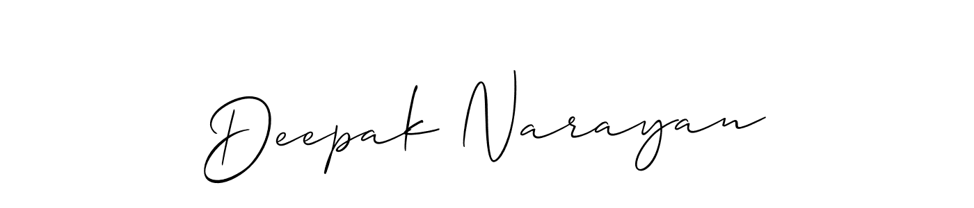 This is the best signature style for the Deepak Narayan name. Also you like these signature font (Allison_Script). Mix name signature. Deepak Narayan signature style 2 images and pictures png