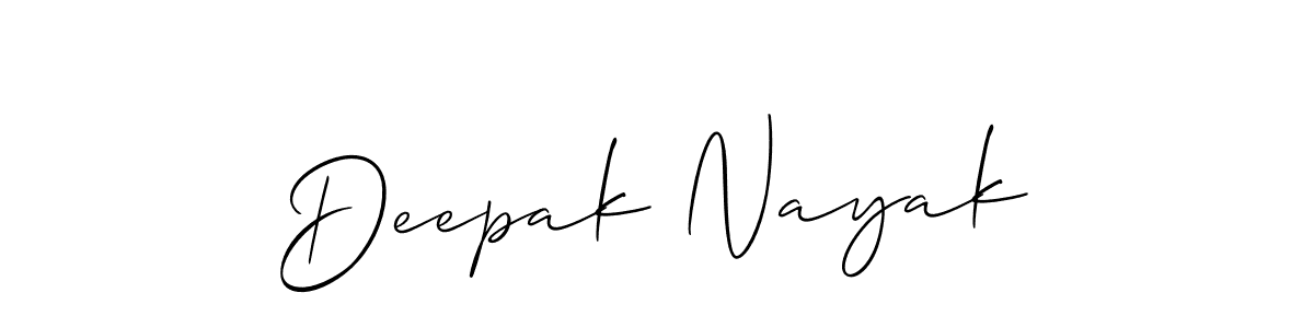 How to make Deepak Nayak name signature. Use Allison_Script style for creating short signs online. This is the latest handwritten sign. Deepak Nayak signature style 2 images and pictures png