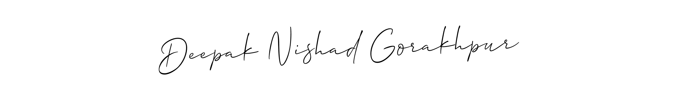 Also You can easily find your signature by using the search form. We will create Deepak Nishad Gorakhpur name handwritten signature images for you free of cost using Allison_Script sign style. Deepak Nishad Gorakhpur signature style 2 images and pictures png