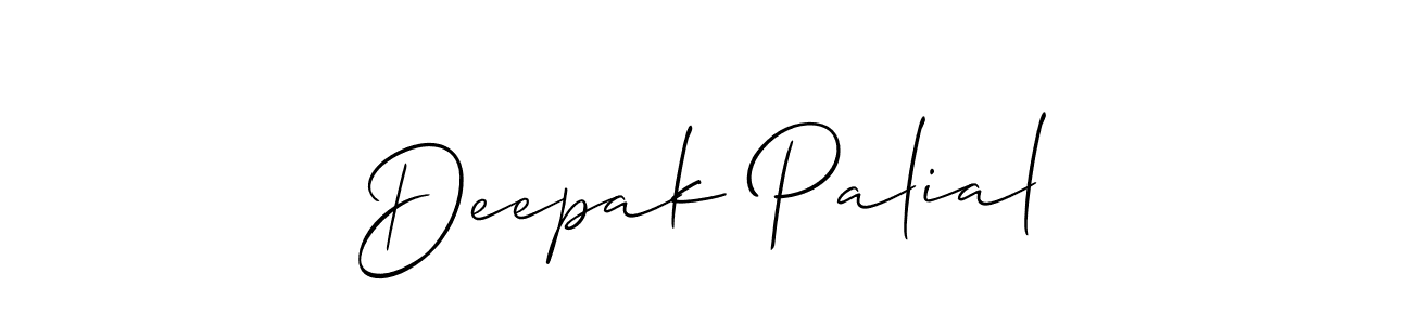 Create a beautiful signature design for name Deepak Palial. With this signature (Allison_Script) fonts, you can make a handwritten signature for free. Deepak Palial signature style 2 images and pictures png