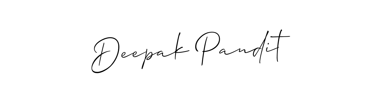 You should practise on your own different ways (Allison_Script) to write your name (Deepak Pandit) in signature. don't let someone else do it for you. Deepak Pandit signature style 2 images and pictures png