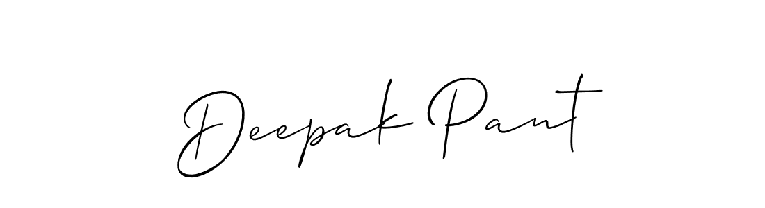 How to make Deepak Pant name signature. Use Allison_Script style for creating short signs online. This is the latest handwritten sign. Deepak Pant signature style 2 images and pictures png