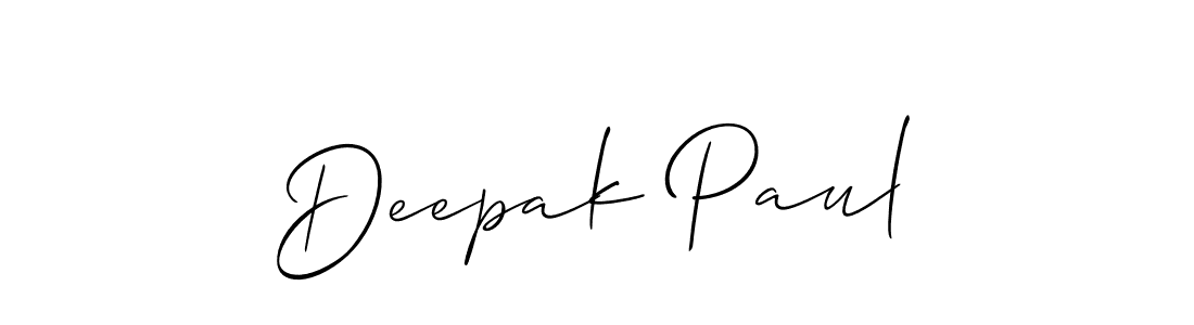 Make a beautiful signature design for name Deepak Paul. With this signature (Allison_Script) style, you can create a handwritten signature for free. Deepak Paul signature style 2 images and pictures png
