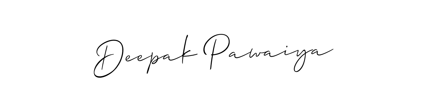 Design your own signature with our free online signature maker. With this signature software, you can create a handwritten (Allison_Script) signature for name Deepak Pawaiya. Deepak Pawaiya signature style 2 images and pictures png