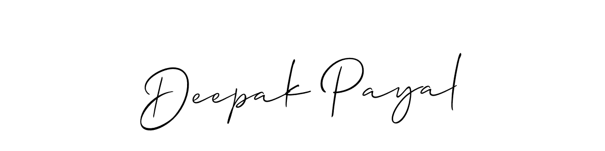 if you are searching for the best signature style for your name Deepak Payal. so please give up your signature search. here we have designed multiple signature styles  using Allison_Script. Deepak Payal signature style 2 images and pictures png