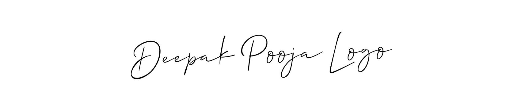 Use a signature maker to create a handwritten signature online. With this signature software, you can design (Allison_Script) your own signature for name Deepak Pooja Logo. Deepak Pooja Logo signature style 2 images and pictures png