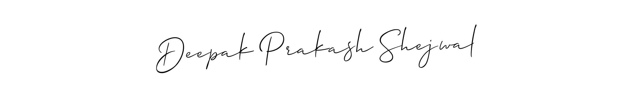 How to make Deepak Prakash Shejwal name signature. Use Allison_Script style for creating short signs online. This is the latest handwritten sign. Deepak Prakash Shejwal signature style 2 images and pictures png