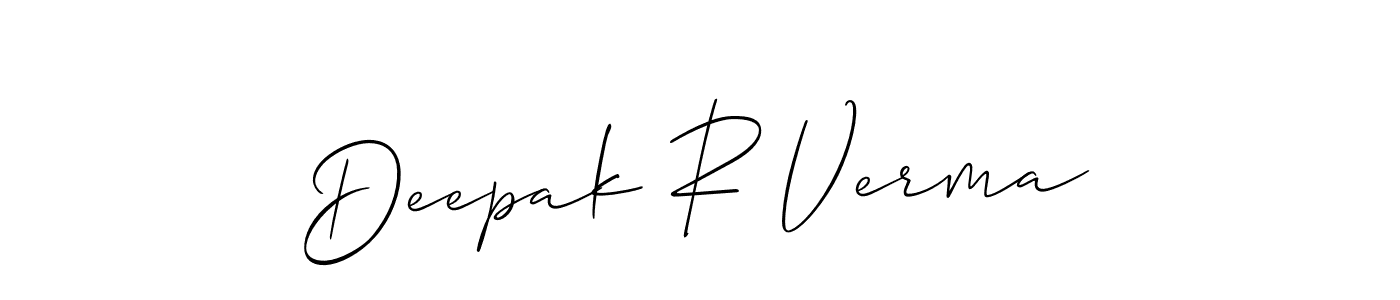 Design your own signature with our free online signature maker. With this signature software, you can create a handwritten (Allison_Script) signature for name Deepak R Verma. Deepak R Verma signature style 2 images and pictures png