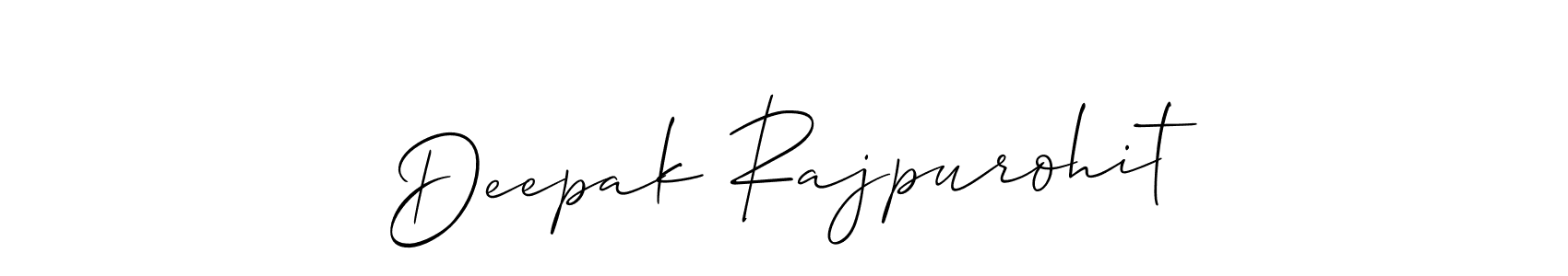 Also we have Deepak Rajpurohit name is the best signature style. Create professional handwritten signature collection using Allison_Script autograph style. Deepak Rajpurohit signature style 2 images and pictures png