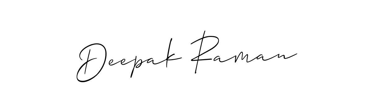 Use a signature maker to create a handwritten signature online. With this signature software, you can design (Allison_Script) your own signature for name Deepak Raman. Deepak Raman signature style 2 images and pictures png
