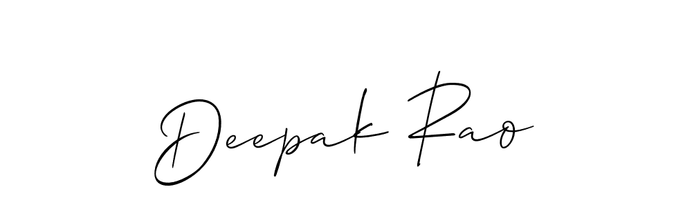 Use a signature maker to create a handwritten signature online. With this signature software, you can design (Allison_Script) your own signature for name Deepak Rao. Deepak Rao signature style 2 images and pictures png