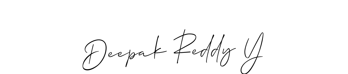 Also we have Deepak Reddy Y name is the best signature style. Create professional handwritten signature collection using Allison_Script autograph style. Deepak Reddy Y signature style 2 images and pictures png