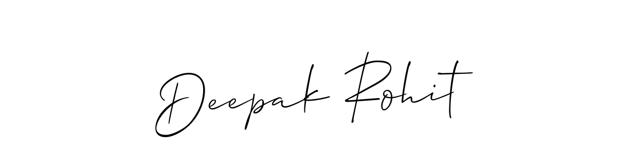 The best way (Allison_Script) to make a short signature is to pick only two or three words in your name. The name Deepak Rohit include a total of six letters. For converting this name. Deepak Rohit signature style 2 images and pictures png