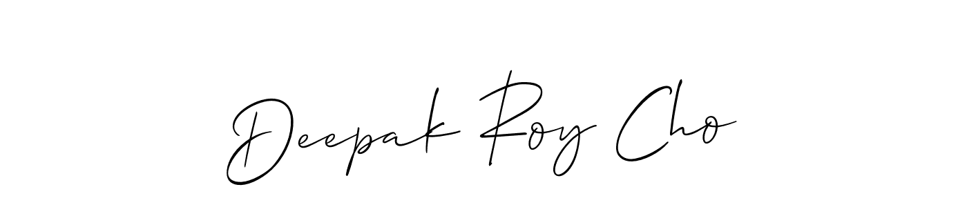 The best way (Allison_Script) to make a short signature is to pick only two or three words in your name. The name Deepak Roy Cho include a total of six letters. For converting this name. Deepak Roy Cho signature style 2 images and pictures png