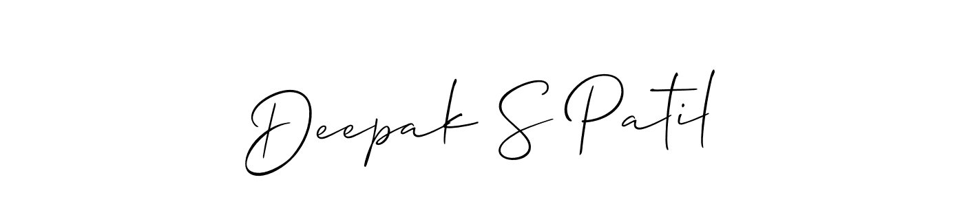 Deepak S Patil stylish signature style. Best Handwritten Sign (Allison_Script) for my name. Handwritten Signature Collection Ideas for my name Deepak S Patil. Deepak S Patil signature style 2 images and pictures png