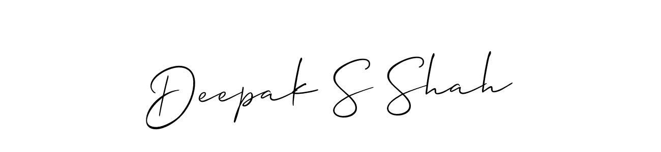 Also You can easily find your signature by using the search form. We will create Deepak S Shah name handwritten signature images for you free of cost using Allison_Script sign style. Deepak S Shah signature style 2 images and pictures png