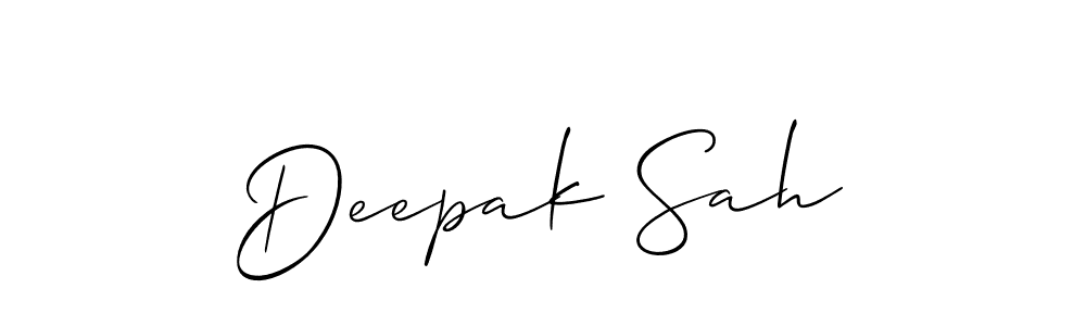 How to make Deepak Sah signature? Allison_Script is a professional autograph style. Create handwritten signature for Deepak Sah name. Deepak Sah signature style 2 images and pictures png