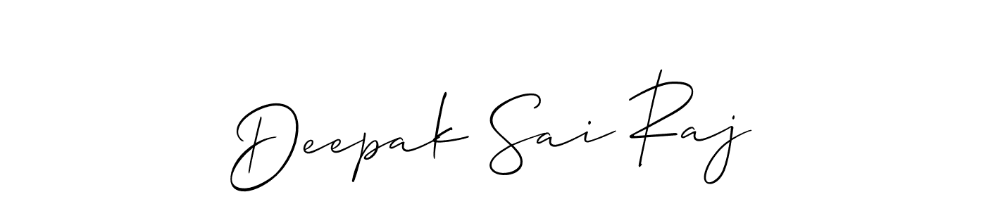 Also You can easily find your signature by using the search form. We will create Deepak Sai Raj name handwritten signature images for you free of cost using Allison_Script sign style. Deepak Sai Raj signature style 2 images and pictures png