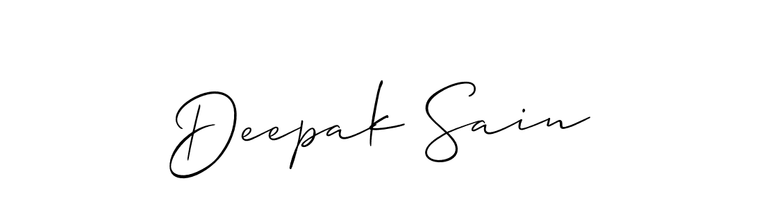 Allison_Script is a professional signature style that is perfect for those who want to add a touch of class to their signature. It is also a great choice for those who want to make their signature more unique. Get Deepak Sain name to fancy signature for free. Deepak Sain signature style 2 images and pictures png