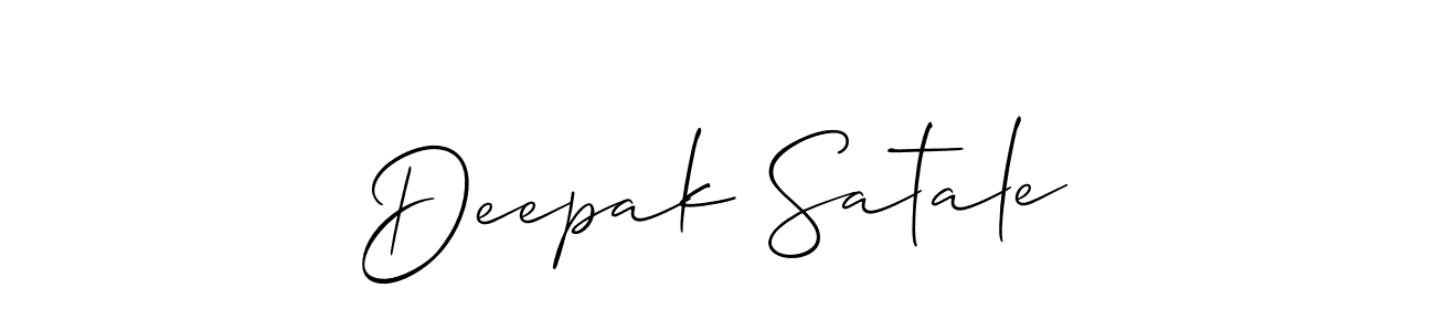 Make a beautiful signature design for name Deepak Satale. With this signature (Allison_Script) style, you can create a handwritten signature for free. Deepak Satale signature style 2 images and pictures png