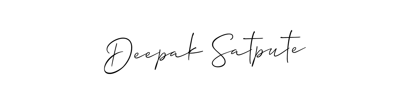 How to make Deepak Satpute signature? Allison_Script is a professional autograph style. Create handwritten signature for Deepak Satpute name. Deepak Satpute signature style 2 images and pictures png