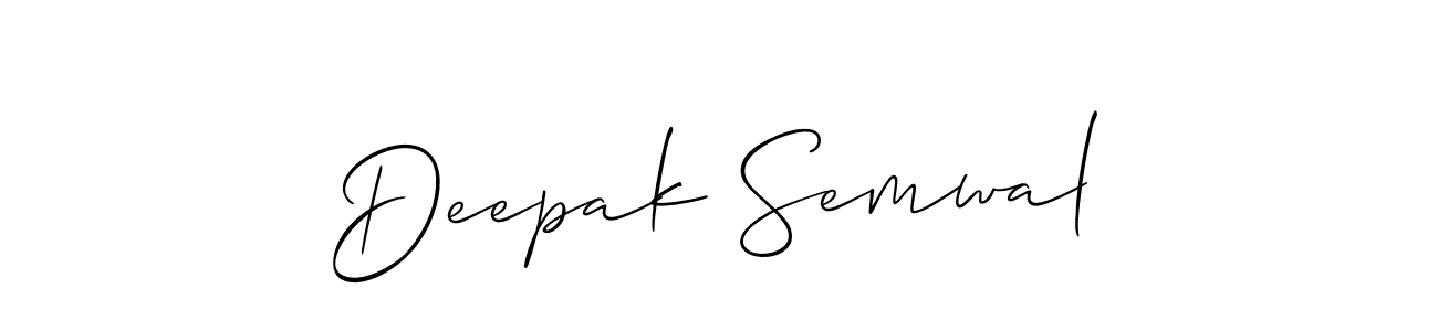 Make a beautiful signature design for name Deepak Semwal. With this signature (Allison_Script) style, you can create a handwritten signature for free. Deepak Semwal signature style 2 images and pictures png