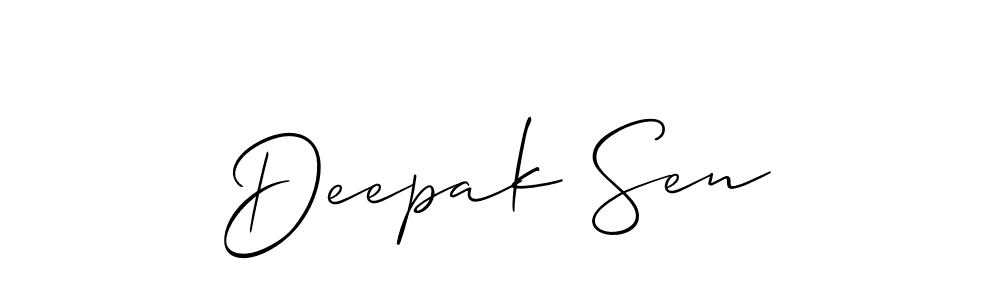 Use a signature maker to create a handwritten signature online. With this signature software, you can design (Allison_Script) your own signature for name Deepak Sen. Deepak Sen signature style 2 images and pictures png