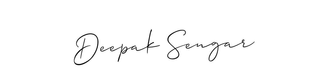 How to make Deepak Sengar signature? Allison_Script is a professional autograph style. Create handwritten signature for Deepak Sengar name. Deepak Sengar signature style 2 images and pictures png