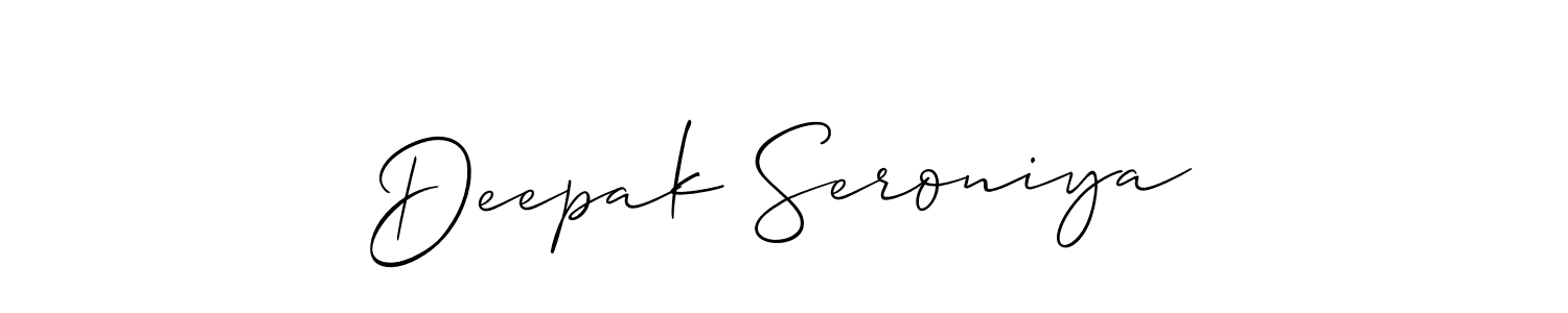 Also we have Deepak Seroniya name is the best signature style. Create professional handwritten signature collection using Allison_Script autograph style. Deepak Seroniya signature style 2 images and pictures png