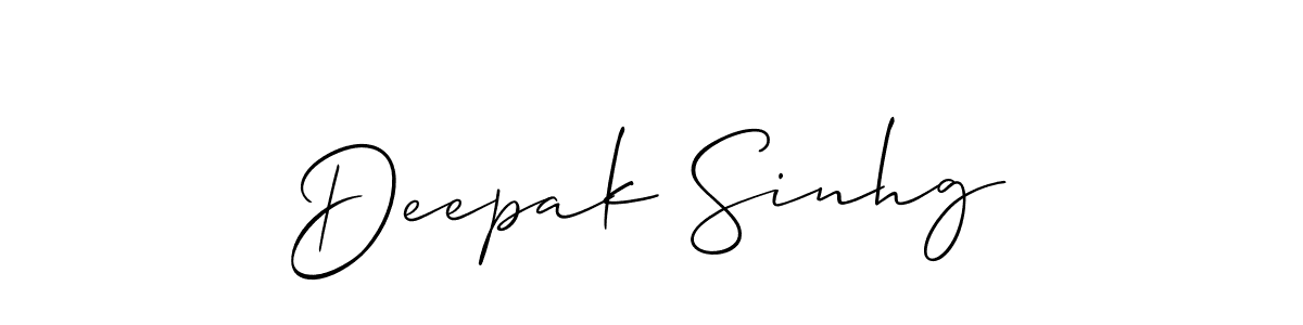 How to make Deepak Sinhg name signature. Use Allison_Script style for creating short signs online. This is the latest handwritten sign. Deepak Sinhg signature style 2 images and pictures png