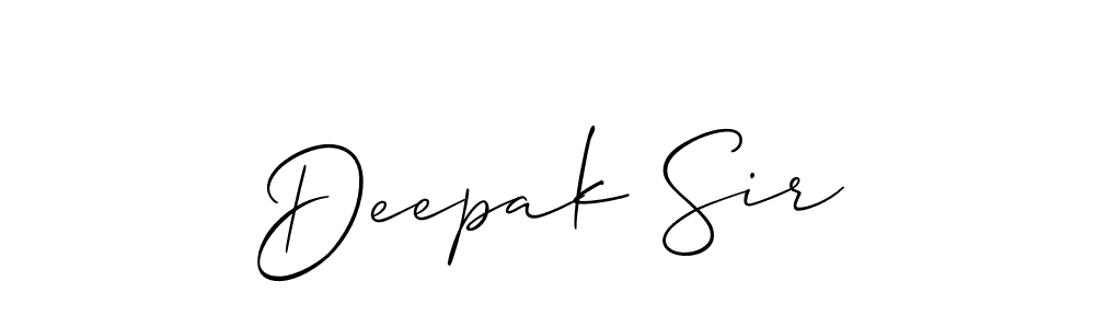 Make a short Deepak Sir signature style. Manage your documents anywhere anytime using Allison_Script. Create and add eSignatures, submit forms, share and send files easily. Deepak Sir signature style 2 images and pictures png