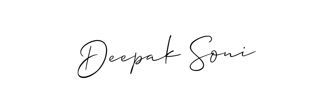 This is the best signature style for the Deepak Soni name. Also you like these signature font (Allison_Script). Mix name signature. Deepak Soni signature style 2 images and pictures png