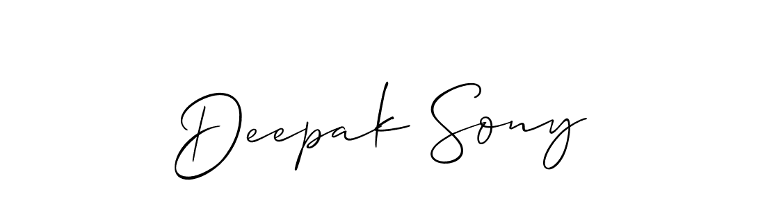 Deepak Sony stylish signature style. Best Handwritten Sign (Allison_Script) for my name. Handwritten Signature Collection Ideas for my name Deepak Sony. Deepak Sony signature style 2 images and pictures png