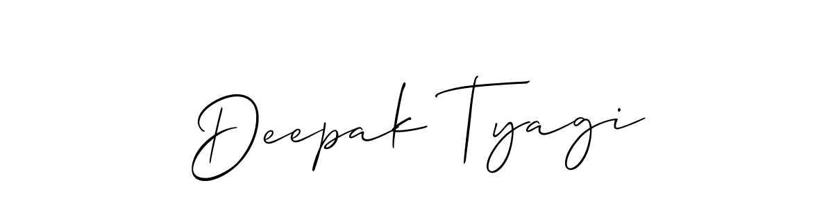 How to make Deepak Tyagi name signature. Use Allison_Script style for creating short signs online. This is the latest handwritten sign. Deepak Tyagi signature style 2 images and pictures png