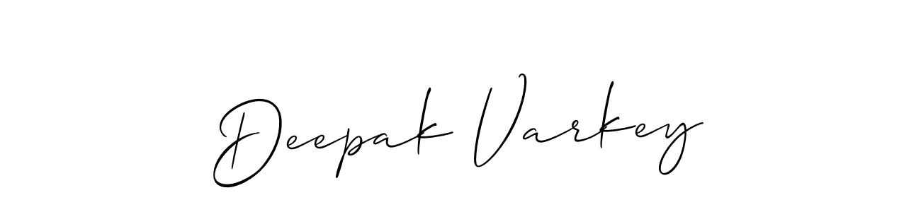 Make a short Deepak Varkey signature style. Manage your documents anywhere anytime using Allison_Script. Create and add eSignatures, submit forms, share and send files easily. Deepak Varkey signature style 2 images and pictures png