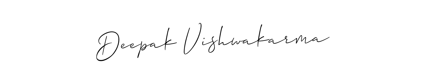 Deepak Vishwakarma stylish signature style. Best Handwritten Sign (Allison_Script) for my name. Handwritten Signature Collection Ideas for my name Deepak Vishwakarma. Deepak Vishwakarma signature style 2 images and pictures png