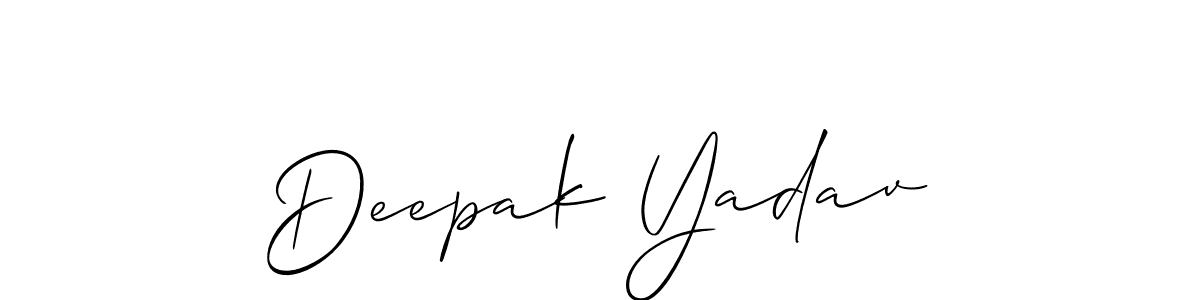 Design your own signature with our free online signature maker. With this signature software, you can create a handwritten (Allison_Script) signature for name Deepak Yadav. Deepak Yadav signature style 2 images and pictures png