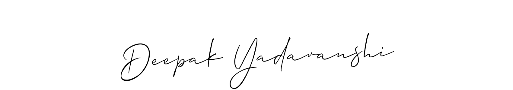 You should practise on your own different ways (Allison_Script) to write your name (Deepak Yadavanshi) in signature. don't let someone else do it for you. Deepak Yadavanshi signature style 2 images and pictures png