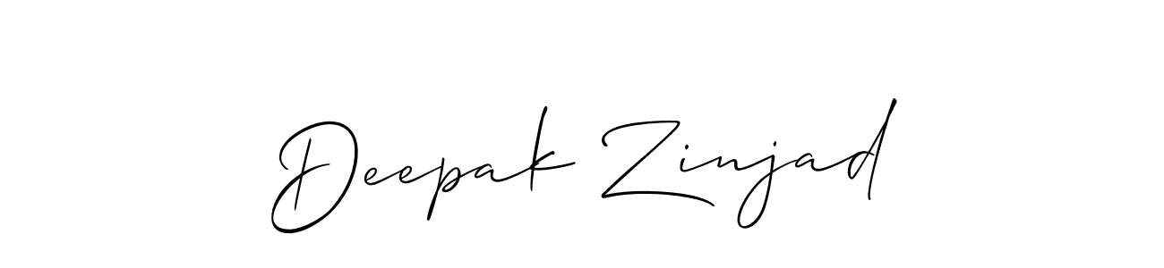 How to make Deepak Zinjad signature? Allison_Script is a professional autograph style. Create handwritten signature for Deepak Zinjad name. Deepak Zinjad signature style 2 images and pictures png