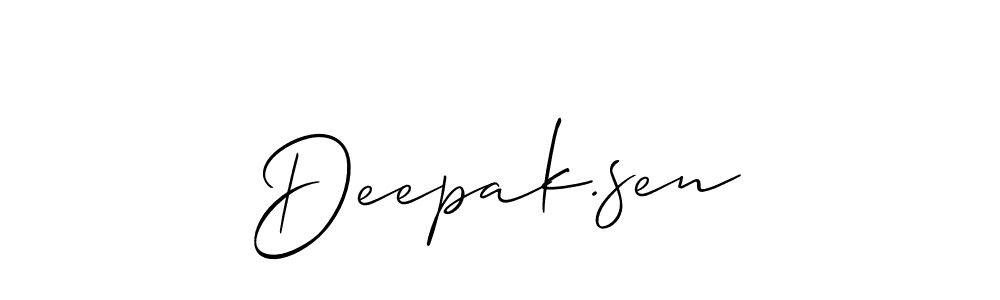 Also You can easily find your signature by using the search form. We will create Deepak.sen name handwritten signature images for you free of cost using Allison_Script sign style. Deepak.sen signature style 2 images and pictures png