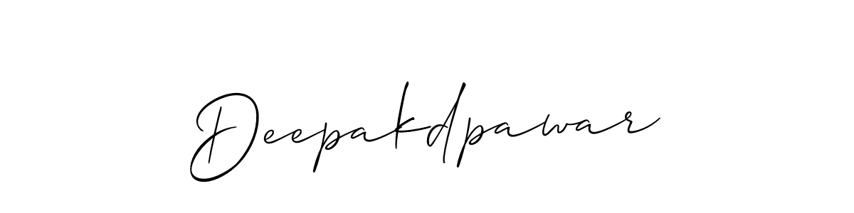 Design your own signature with our free online signature maker. With this signature software, you can create a handwritten (Allison_Script) signature for name Deepakdpawar. Deepakdpawar signature style 2 images and pictures png