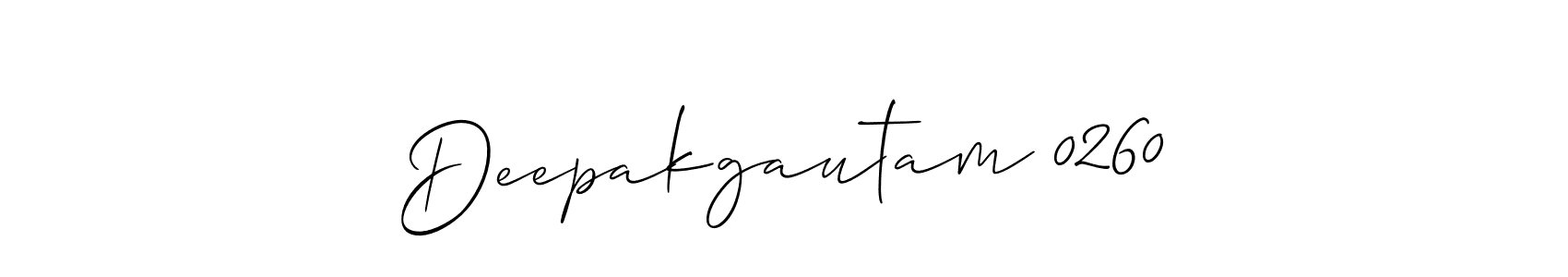 Similarly Allison_Script is the best handwritten signature design. Signature creator online .You can use it as an online autograph creator for name Deepakgautam 0260. Deepakgautam 0260 signature style 2 images and pictures png