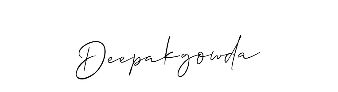 Also we have Deepakgowda name is the best signature style. Create professional handwritten signature collection using Allison_Script autograph style. Deepakgowda signature style 2 images and pictures png