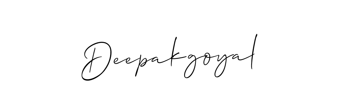 Use a signature maker to create a handwritten signature online. With this signature software, you can design (Allison_Script) your own signature for name Deepakgoyal. Deepakgoyal signature style 2 images and pictures png