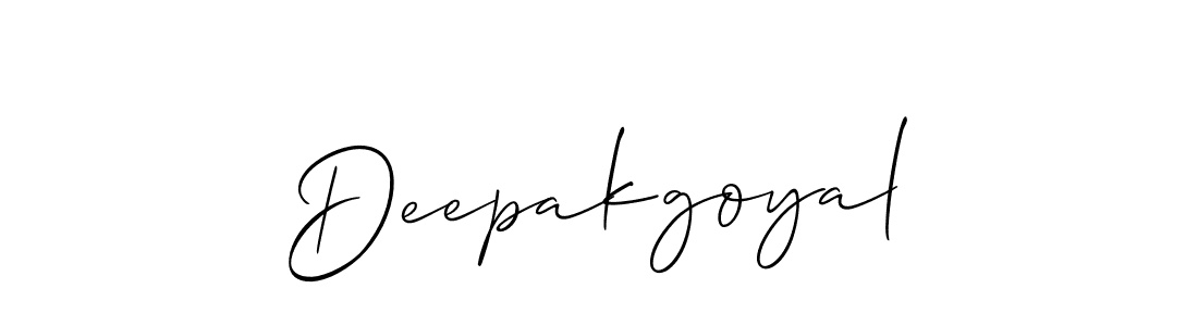 Create a beautiful signature design for name Deepakgoyal. With this signature (Allison_Script) fonts, you can make a handwritten signature for free. Deepakgoyal signature style 2 images and pictures png