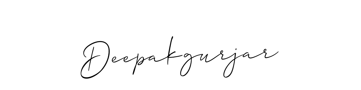 Create a beautiful signature design for name Deepakgurjar. With this signature (Allison_Script) fonts, you can make a handwritten signature for free. Deepakgurjar signature style 2 images and pictures png