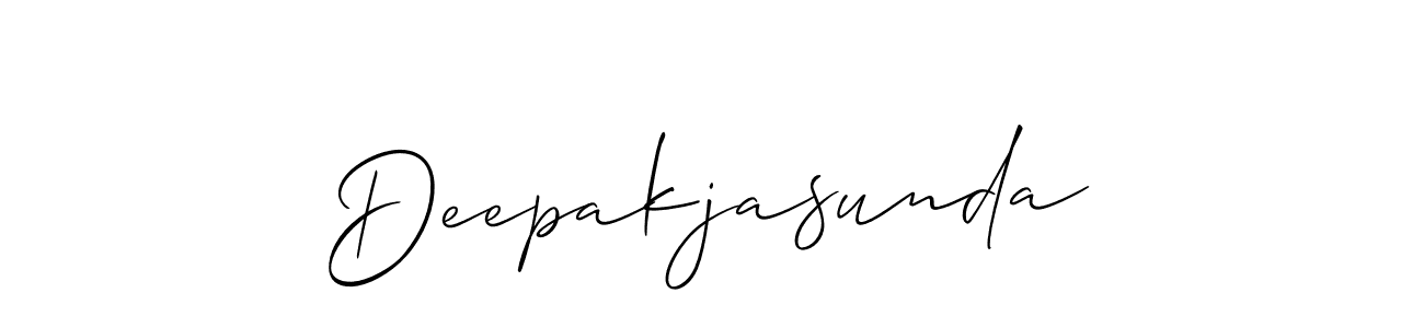 You should practise on your own different ways (Allison_Script) to write your name (Deepakjasunda) in signature. don't let someone else do it for you. Deepakjasunda signature style 2 images and pictures png