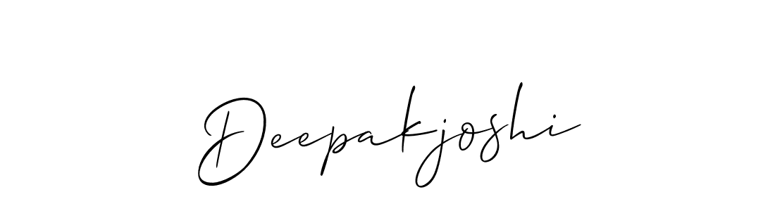 Allison_Script is a professional signature style that is perfect for those who want to add a touch of class to their signature. It is also a great choice for those who want to make their signature more unique. Get Deepakjoshi name to fancy signature for free. Deepakjoshi signature style 2 images and pictures png